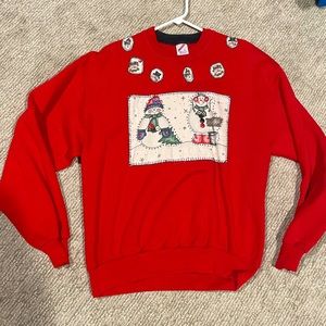 Vintage Ugly Christmas Sweater Grandma Made womens large